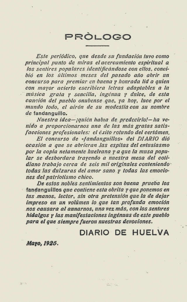Prólogo del Diario de Huelva